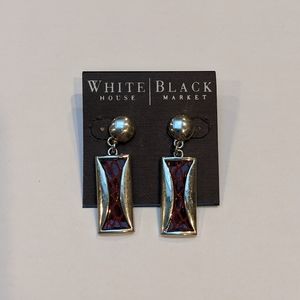 WHBM Red Snakeskin Inspired Dangle Earrings